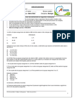 Lista de Biologia Profº Mário 3º Ano P1 Ii Bim