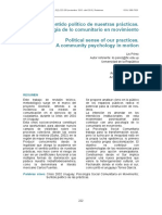 (2015) El Sentido Político de Nuestras Prácticas. Una Psicología de Lo Comunitario en Movimiento