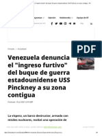 Venezuela Denuncia El - Ingreso Furtivo - Del Buque de Guerra Estadounidense USS Pinckney A Su Zona Contigua - RT PDF