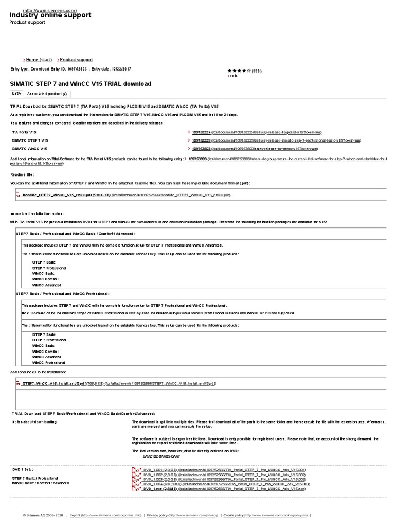 Siemens Simatic PDF | PDF | Automation | Dvd