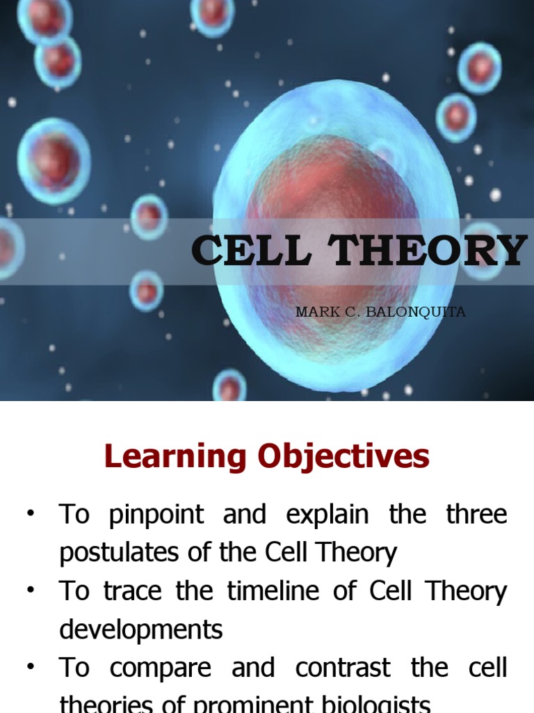 Cell Theory Bio 1 PDF Microscope Electron Microscope