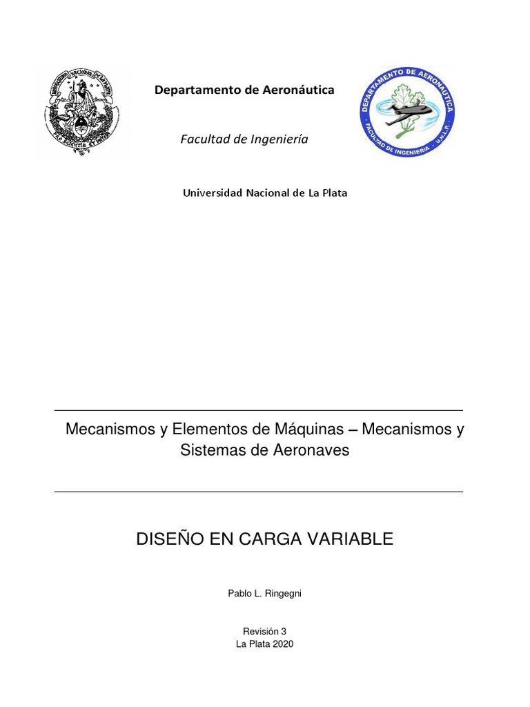 Apunte Fatiga Cálculo de Elementos de Maquinas 2020 PDF | PDF | Fatiga ...
