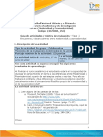 Guia de Actividades y Rúbrica de Evaluación - Fase 2 - Encuentros y Desencuentros Entre Modernidad y Posmodernidad