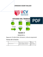 Estudio Del Trabajo: Universidad Cesar Vallejo