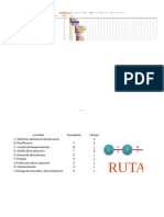 Diagrama de Gantt y Ruta Critica