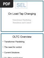 On Load Tap Changing: Transformer Paralleling Simulation and Control