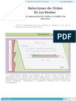 Relaciones de Orden en Los Reales. Representación Grafica y Analítica de Intervalos - 0