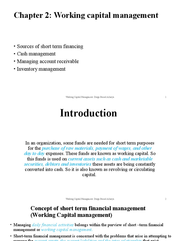 research paper on working capital management pdf