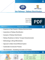 E-Mobility in Indian Railways: Railway Electrification: R K Pandey Tata Projects Limited 04th Sep'2018, New Delhi