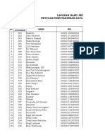 Laporan Hasil Pemeriksaan Rapid Test Covid-19 Petugas Pemutakhiran Data Pemilih (PPDP) Kpu Kecamatan Tugumulyo