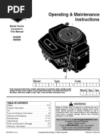 Briggs & Stratton 420000 Series Operating and Maintenance Instructions Manual PDF