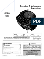 Briggs & Stratton 420000 Series Operating and Maintenance Instructions Manual PDF