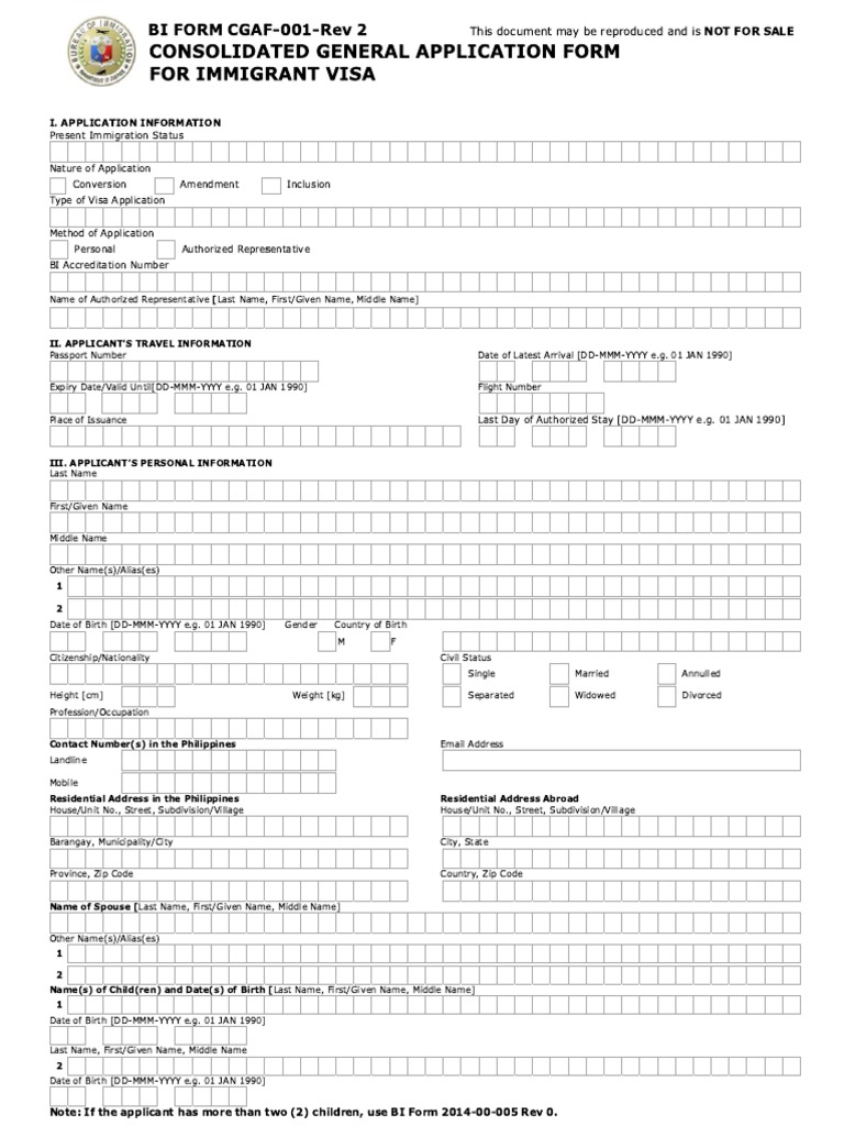 BI FORM CGAF-001-Rev 2.1 | PDF