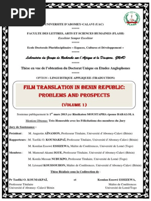 These Volume 1 Pdf Pdf Academia Titres