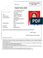 Kartu Peserta KIP Kuliah 2020 PDF