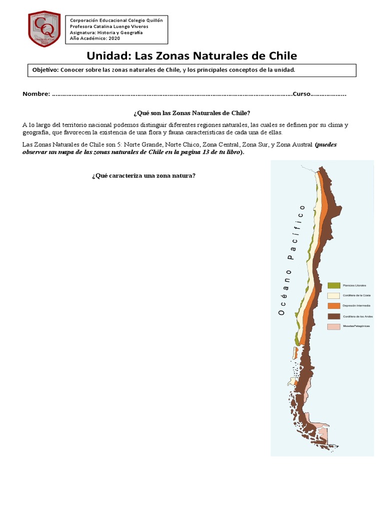 Zonas Naturales de Chile: Características y Mapas | PDF | Chile ...