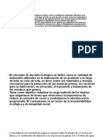 El Concepto de Mochila Ecológica Se Define Como