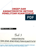 Konsep Dan Karakteristik Metode Penelitian Kuantitatif: Pertemuan-1