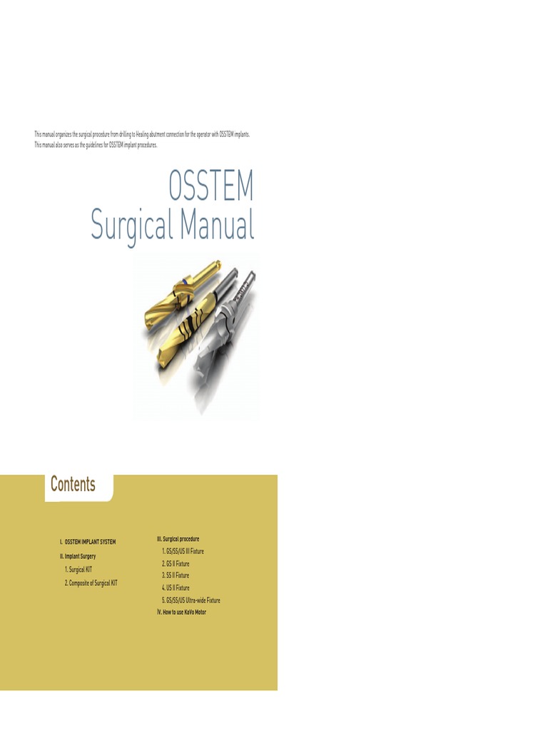 Osstem Surgical Manual: III. Surgical Procedure I. Osstem Implant ...