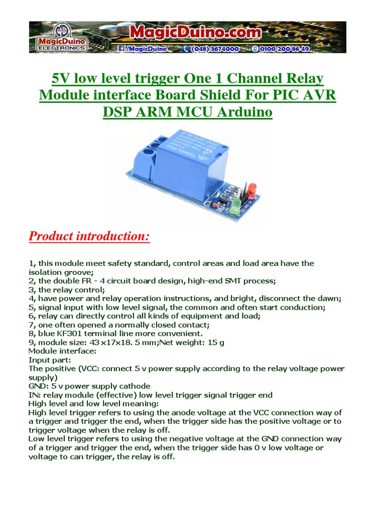 Arduino Relay Module Guide | PDF