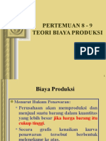 Pertemuan 8-9 Teori Biaya Produksi