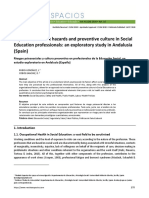 Psychosocial Work Hazards and Preventive Culture in Social Education Professionals: An Exploratory Study in Andalusia (Spain)