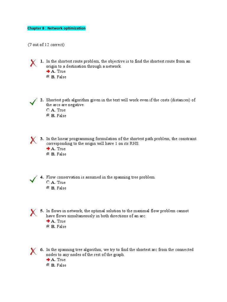 Chapter 8: Network Optimization | PDF | Linear Programming | Applied ...