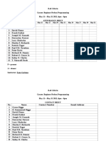 Ilab Liberia Course: Beginner Python Programming May 15 - May 31 2013, 4Pm - 6Pm Attendance Sheet