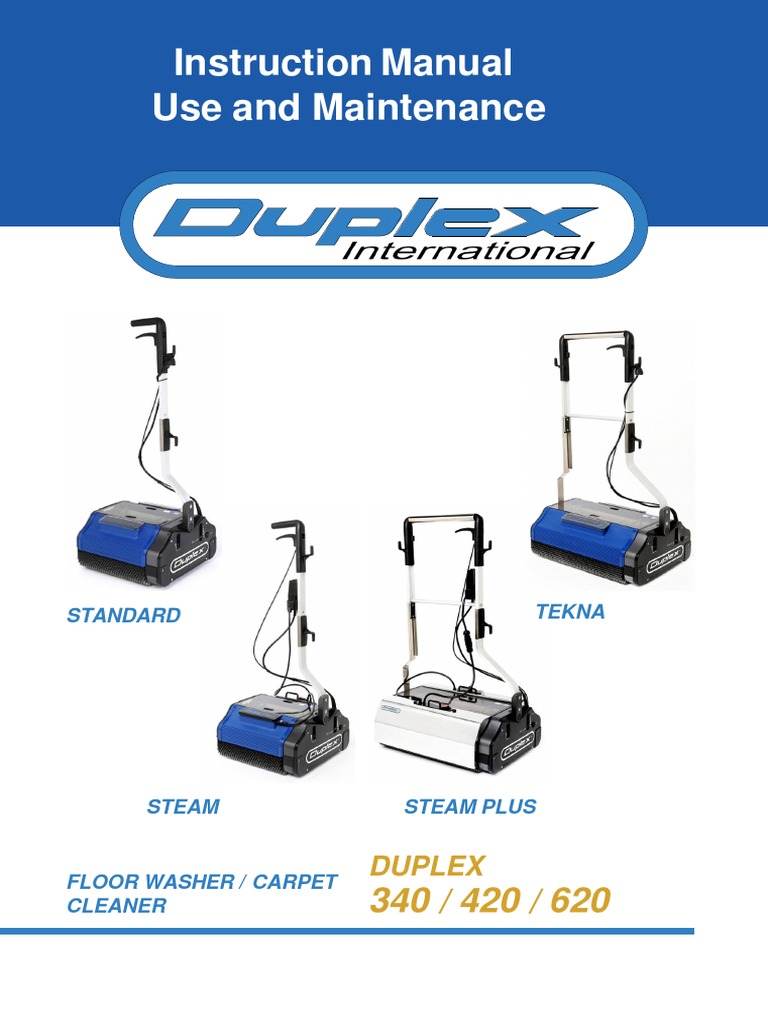 Instruction Manual Use and Maintenance Duplex PDF Washing Machine