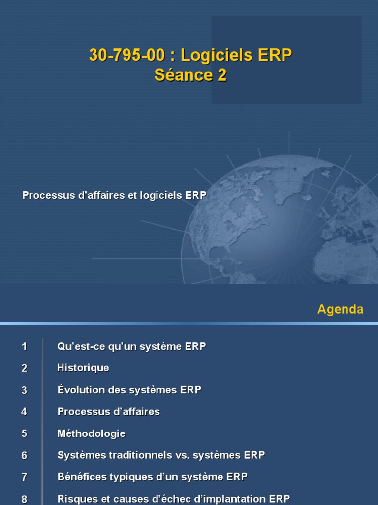 Introduction aux systèmes ERP et bénéfices | PDF | Progiciel de gestion ...
