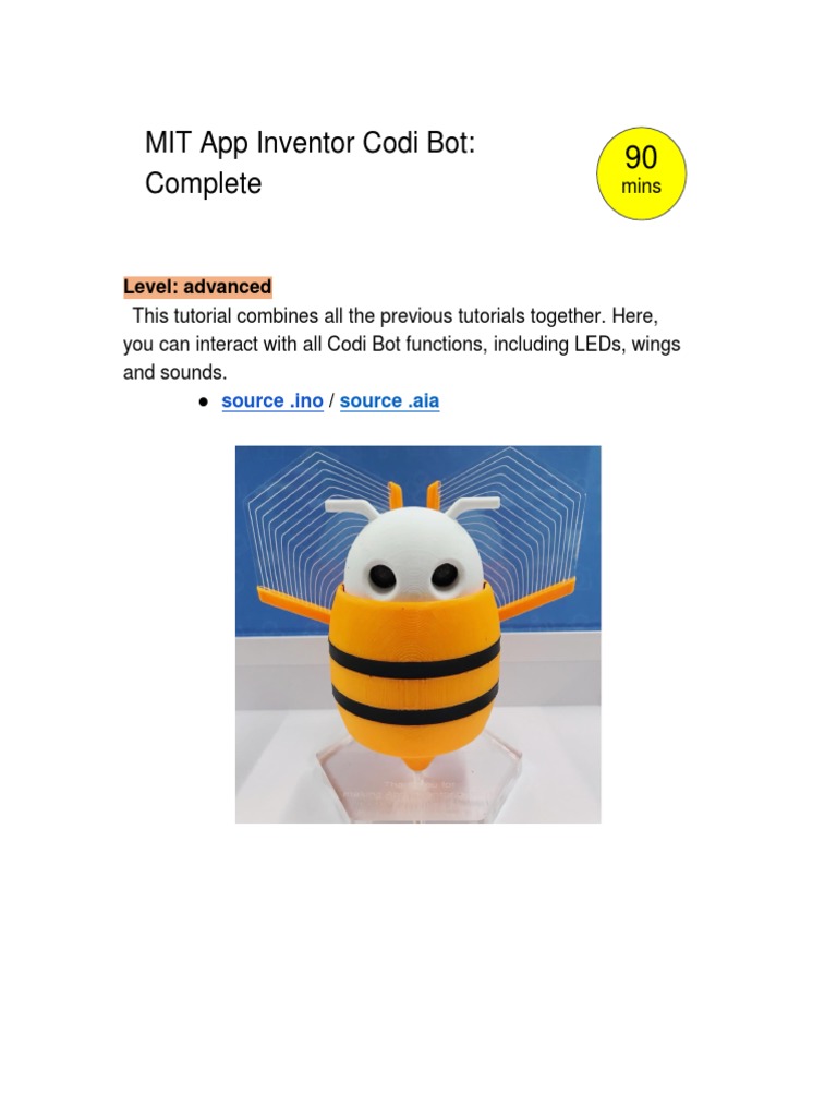 Codi Bot Control with MIT App Inventor | PDF | Rgb Color Model | Bluetooth