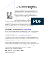 The Theology of The Body: An Education in Being Human