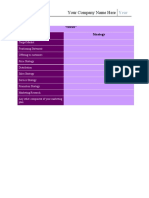 One Page Marketing Plan 1 Blank Template