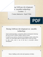 Basing Software Development On Reusable Technology: Course Instructor: Sajid Ullah