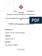 COSO I II Semejanzas y Diferencias - Carchi Machado, Charlie