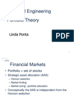 Financial Engineering Portfolio Theory: Linda Ponta