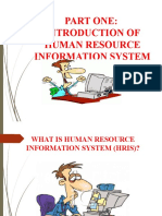 Part One: Introduction of Human Resource Information System