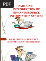 Part One: Introduction of Human Resource Information System