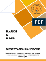 Dissertation Handbook: B.Arch & B.Des