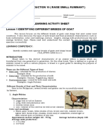 Animal Production 10 (Raise Small Ruminant) : Learning Competency