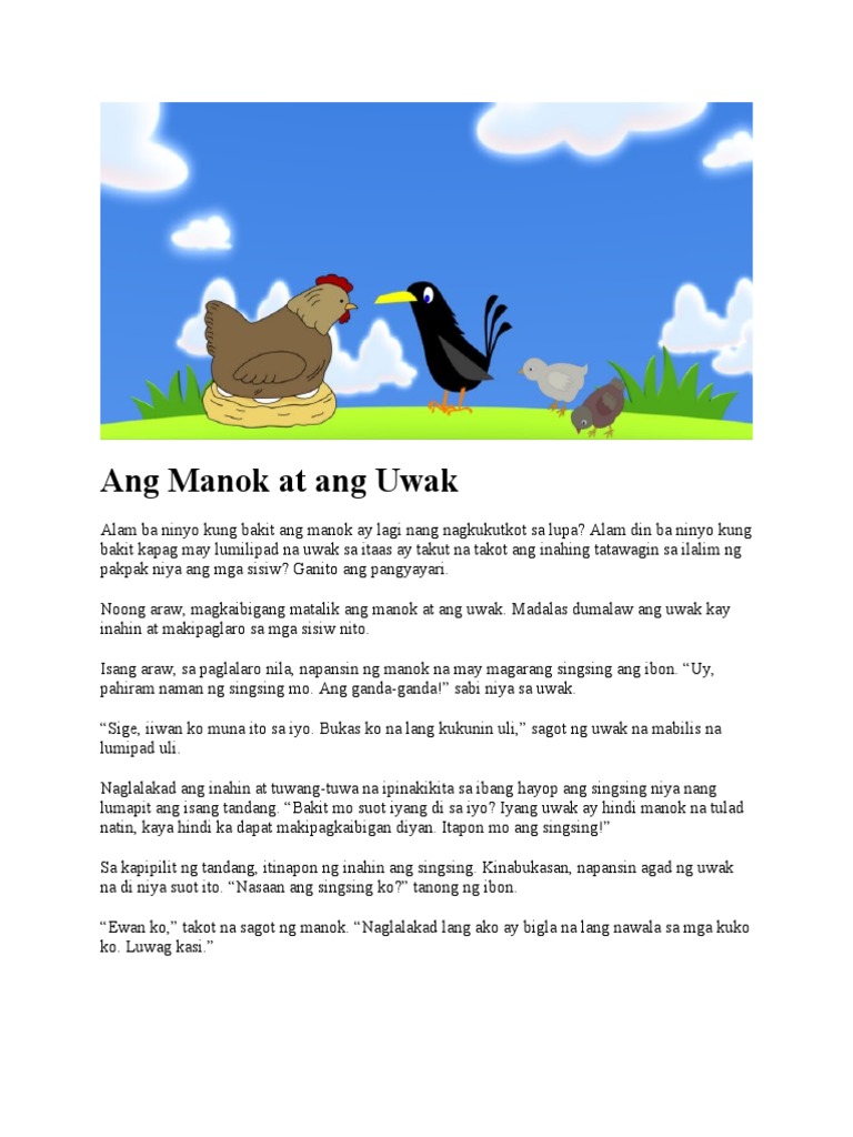 Ang Manok At Ang Uwak Pdf