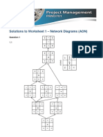 Solutions To Worksheet 1 - Network Diagrams (AON)