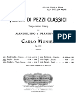 Album Di Pezzi Classici Trascizioni Libere Per Mandolino e Pianoforte Op.236 C.Munier Parts and Score