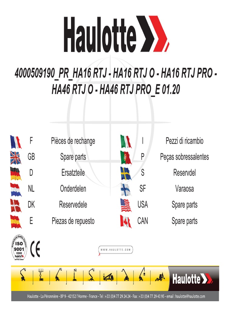 Parts Manual Ha16 Rtj