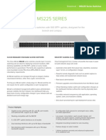 Ms225 Series: Stackable Access Switches With 10G SFP+ Uplinks, Designed For The Branch and Campus