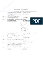 Mitosis and Meiosis Test: Multiple Choice