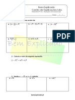 5.2 - Operações com números reais - Ficha de Trabalho (1)