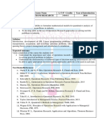 Course Code Course Name L-T-P - Credits Year of Introduction IE303 Operations Research 3-0-0-3 2016 Prerequisite: Nil Course Objectives