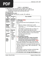 Unit 5 - Letter E: Preparing Date: .. Teaching Date: . Period:21