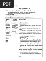 Unit 4: Letter D: Preparing Date: .. Teaching Date: . Period:13